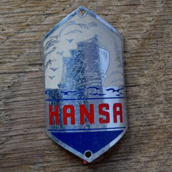 Steuerkopfschild HANSA, 50er Jahre, Originalschild aus Sammlungsbestand 