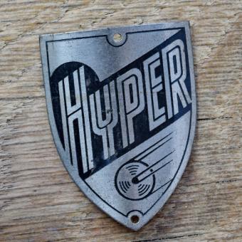 Steuerkopfschild HYPER, 30er Jahre, Originalschild aus Sammlungsbestand 