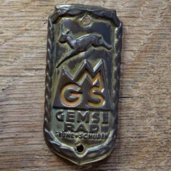 Steuerkopfschild GMS GEMSE RAD, 50er Jahre, Originalschild aus Sammlungsbestand 