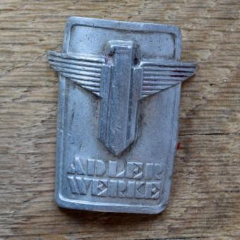 Steuerkopfschild ADLERWERKE, 50er Jahre, Originalschild aus Sammlungsbestand 