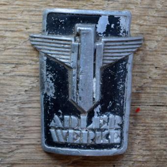 Steuerkopfschild ADLERWERKE, 50er Jahre, Originalschild aus Sammlungsbestand 