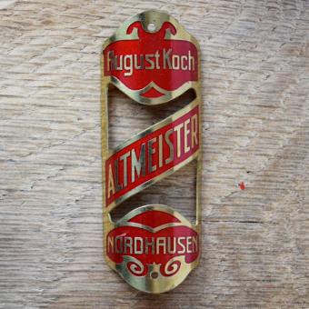 Steuerkopfschild ALTMEISTER, 30er Jahre, Originalschild aus Sammlungsbestand 