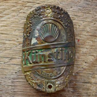 Steuerkopfschild KÜNSTING, 50er Jahre, Originalschild aus Sammlungsbestand 