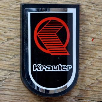 Steuerkopfschild KRAUTER, 70er Jahre, Originalschild aus Sammlungsbestand 