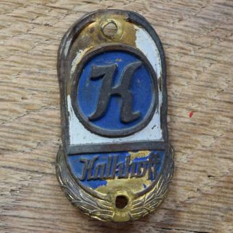 Steuerkopfschild KALKHOFF, 50er Jahre, Originalschild aus Sammlungsbestand 