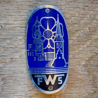 Steuerkopfschild FWS, 50er Jahre, Originalschild aus Sammlungsbestand 