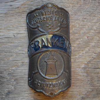 Steuerkopfschild FRANKEN, 20er Jahre, Originalschild aus Sammlungsbestand 