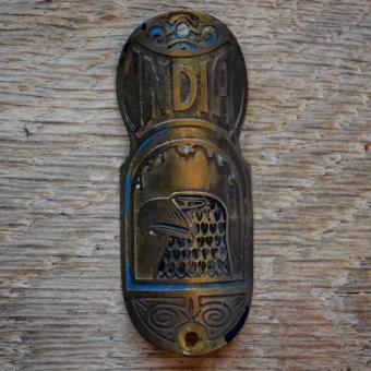 Steuerkopfschild INDIA, 30er Jahre, Originalschild aus Sammlungsbestand 