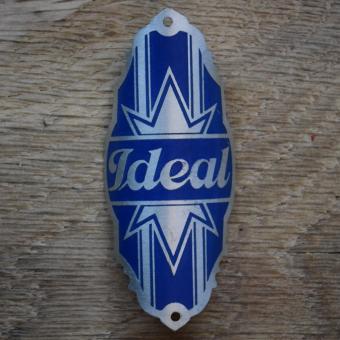 Steuerkopfschild IDEAL, 50er Jahre, Originalschild aus Sammlungsbestand 