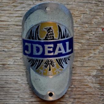 Steuerkopfschild IDEAL, 50er Jahre, Originalschild aus Sammlungsbestand 