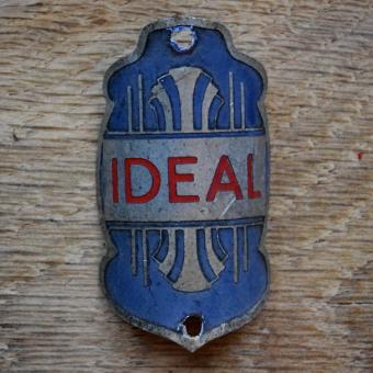 Steuerkopfschild IDEAL, 50er Jahre, Originalschild aus Sammlungsbestand 