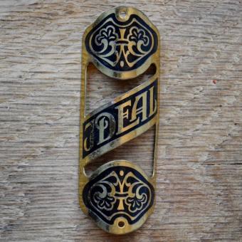 Steuerkopfschild IDEAL, 30er Jahre, Originalschild aus Sammlungsbestand 