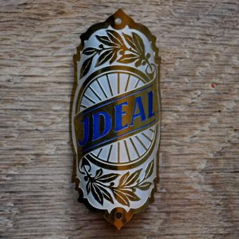 Steuerkopfschild IDEAL, 50er Jahre, Originalschild aus Sammlungsbestand 