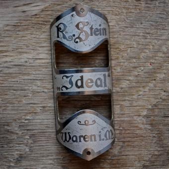 Steuerkopfschild IDEAL, 30er Jahre, Originalschild aus Sammlungsbestand 