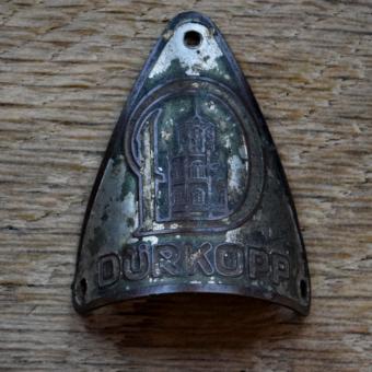 Steuerkopfschild DÜRKOPP, 20er Jahre, Originalschild aus Sammlungsbestand 