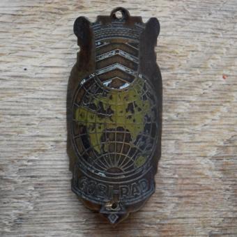 Steuerkopfschild GOBI-RAD, 30er Jahre, Originalschild aus Sammlungsbestand 