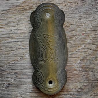 Steuerkopfschild GEG EINKAUFS-GENOSSENSCHAFT, 30er Jahre, Originalschild aus Sammlungsbestand 