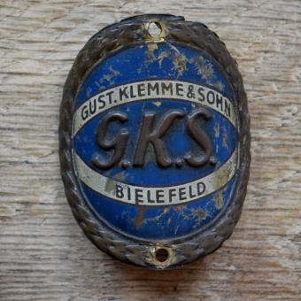 Steuerkopfschild G.K.S., 50er Jahre, Originalschild aus Sammlungsbestand 