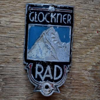 Steuerkopfschild GLOCKNER RAD, 50er Jahre, Originalschild aus Sammlungsbestand 