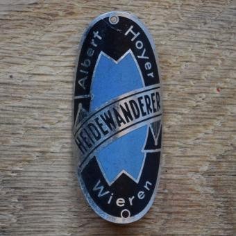 Steuerkopfschild HEIDEWANDERER, 50er Jahre, Originalschild aus Sammlungsbestand 