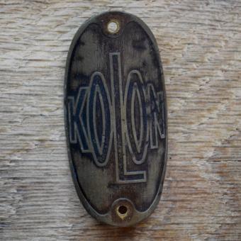 Steuerkopfschild KOLON, 30er Jahre, Originalschild aus Sammlungsbestand 
