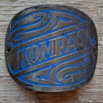 Steuerkopfschild KOMPASS 30er Jahre, Originalschild aus Sammlungsbestand 