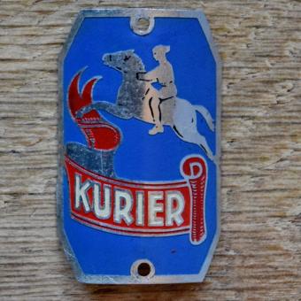 Steuerkopfschild KURIER, 60er Jahre, Originalschild aus Sammlungsbestand 