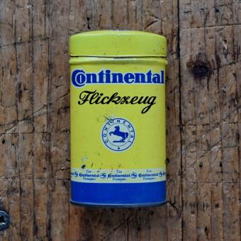 Flickzeug Blechdose "CONTINENTAL" orig. 50er Jahre, 84 x 46 x 23 mm, ohne Inhalt 