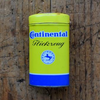 Flickzeug Blechdose "CONTINENTAL" orig. 50er Jahre, 84 x 46 x 23 mm, ohne Inhalt 