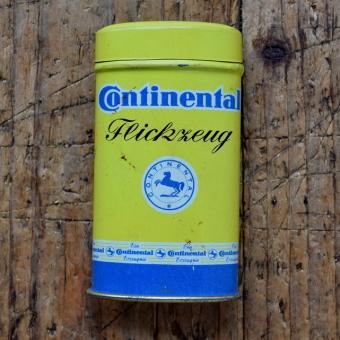 Flickzeug Blechdose "CONTINENTAL" orig. 50er Jahre, 84 x 46 x 23 mm, ohne Inhalt 