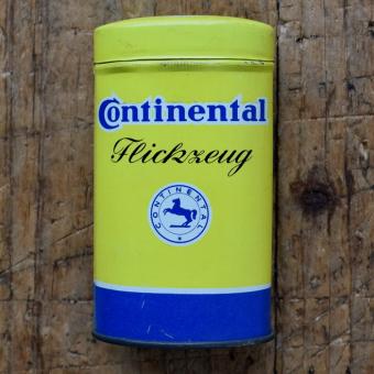 Flickzeug Blechdose "CONTINENTAL" orig. 50er Jahre, 84 x 46 x 23 mm, ohne Inhalt 