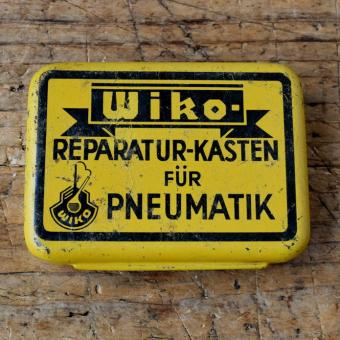 Flickzeug Blechdose "WIKO" orig. 30er Jahre, 82 x 60 x 21 mm, ohne Inhalt 