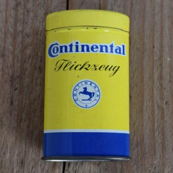Flickzeug Blechdose "CONTINENTAL" orig. 50er Jahre, 83 x 49 x 26 mm, ohne Inhalt 