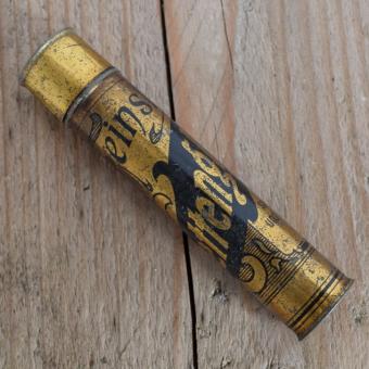 Blechdose "FEINSTE KETTENGLÄTTE" orig. 10er Jahre, 112 x 24 mm, ohne Inhalt 