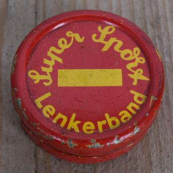 Blechdose "SUPER SPORT LENKERBAND" orig. 50 er Jahre, 61 x 23 mm, ohne Inhalt 