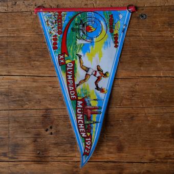 TOBI-Wimpel "Olympiade München 72", 60/70er Jahre Altbestand 