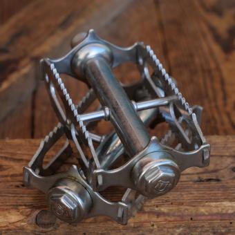 Pedale UNION, für Rennrad, verchromt, original 30er Jahre, NOS 