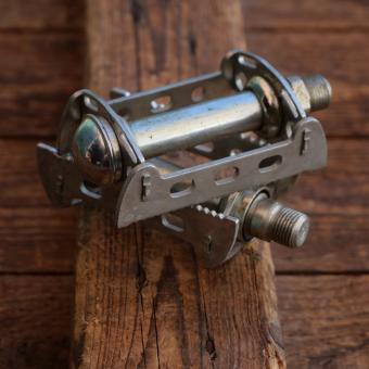 Pedale für Rennrad, verchromt, original 60er/70er Jahre, NOS 