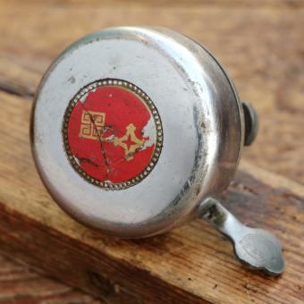 Fahrrad/Moped Klingel, Motiv Wappen Bremen, orig. 50er Jahre, verchromt, gebr. 