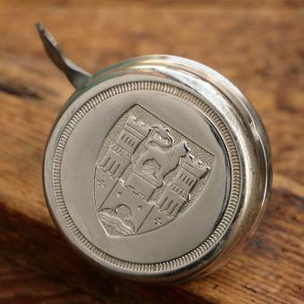 Fahrrad/Moped Klingel, Motiv Wappen Wolfsburg/BÜSSING, orig. 50er/60er Jahre, gebr. 