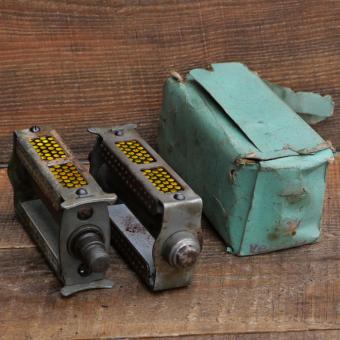 Pedale LUCK, für Tourenrad, verzinkt, original 40er Jahre, WW2, NOS 