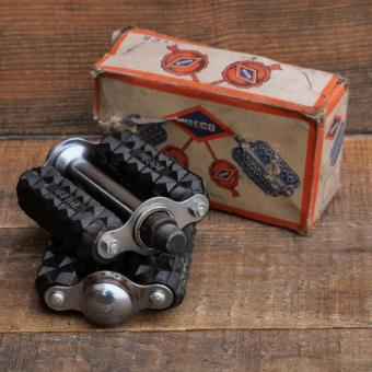 Pedale WECO, für Tourenrad, verchromt, original 30er -50er Jahre, NOS 