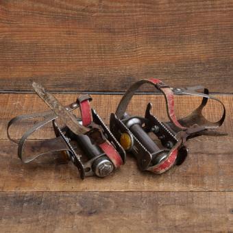 Pedale UNION, für Rennrad, verchromt, original 30er-50er Jahre, gebr. 