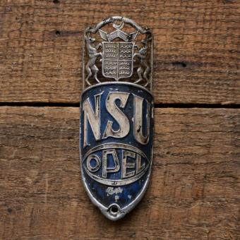Steuerkopfschild  NSU OPEL, 1930/40er Jahre, gebr. 