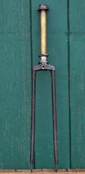 Fahrradgabel 28 Zoll OPEL, schwarz, für Tourenrad 30er J., inkl. orig. Steuersatz verchromt, gebr. 