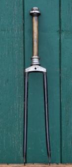 Fahrradgabel 26 Zoll OPEL, schwarz, für Ballonrad 30er J., inkl. orig. Steuersatz verchromt, gebr. 