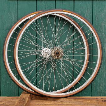 Laufradsatz für Drahtbereifung 27 Zoll (630), 70er J., für Rennrad, WEINMANN Felgen/NEW STAR Naben, gebr. 