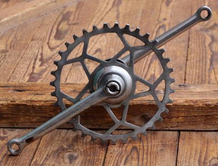 Tretlager für Tourenrad, orig. 30er J., verchromt, Glockenlager, 5/8 Zollteilung, gebr. 