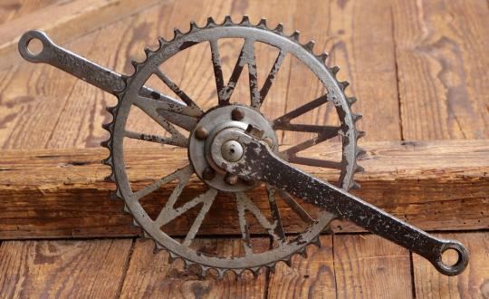 Tretlager WITTLER für Tourenrad, orig. 30er J., verchromt, Patronen-Keillager, gebr. 