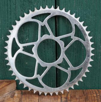 Kettenblatt Universal, u.a. für RIXE, 30er-50er J., 1/2 Zoll, verchromt, 46 Zähne, NOS 